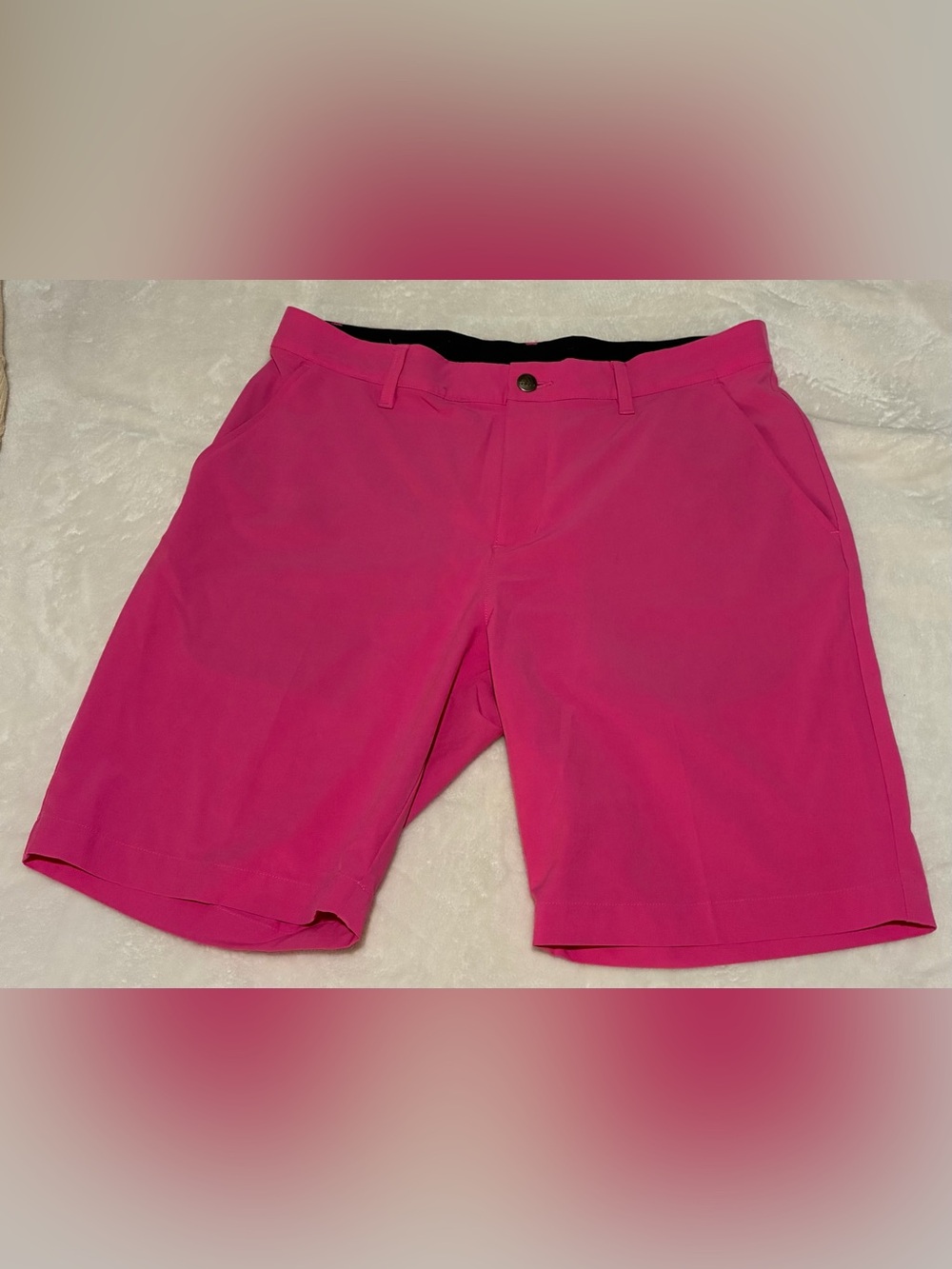 adidas Men's Bright Pink Flat Front Performance Shorts